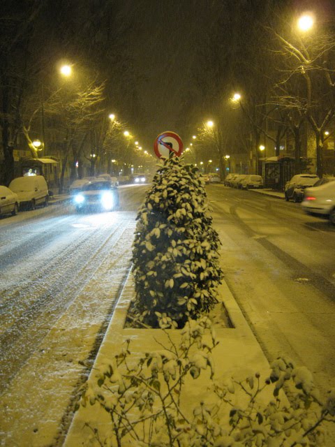 Madrid erstarrt im Schnee