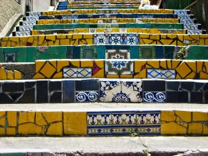 Bunte Treppe in Rio