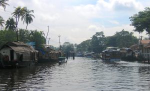 Hausboote in den Backwaters